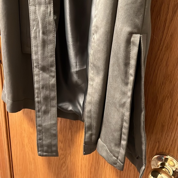 Abercrombie elevated draped easy trench coat jacket olive green XS - Picture 5 of 6